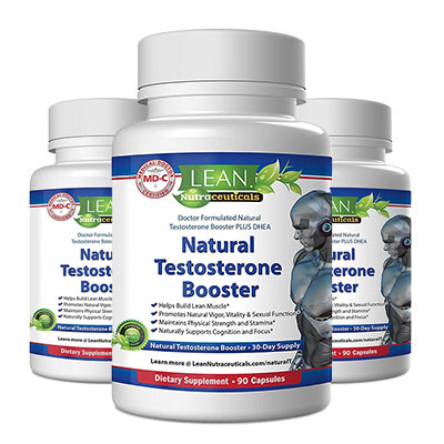 Lean Nutraceuticals Natural Testosterone Booster 3 Bottles
